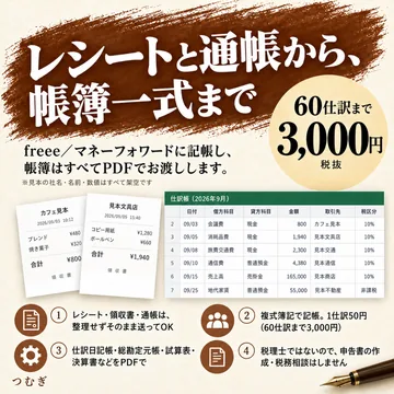 記帳代行の見本画像2枚目